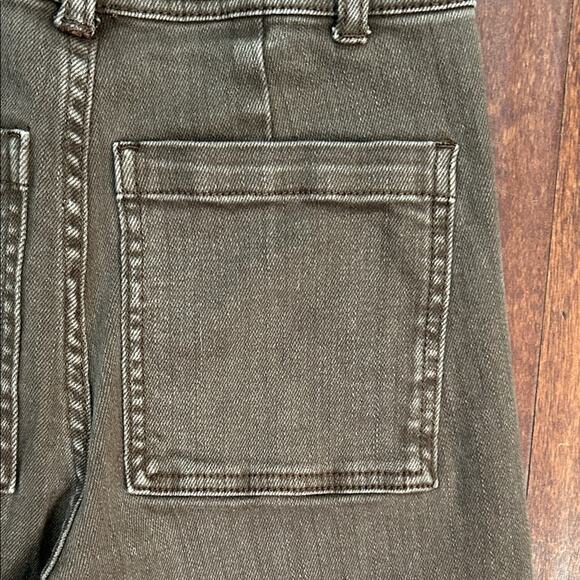 Miou Muse Straight Wide Leg Denim Pants in Mushroom, Size Small (XS Waist) - Picture 12 of 15